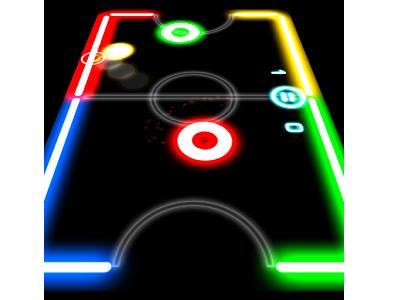 تحميل العاب اندرويد هوكي الطاولة مجانا برابط مباشر Glow Hockey