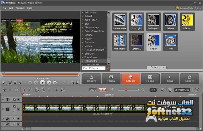 تحميل برنامج تعديل الفيديو المقلوب واضافة المؤثرات Movavi Video Editor